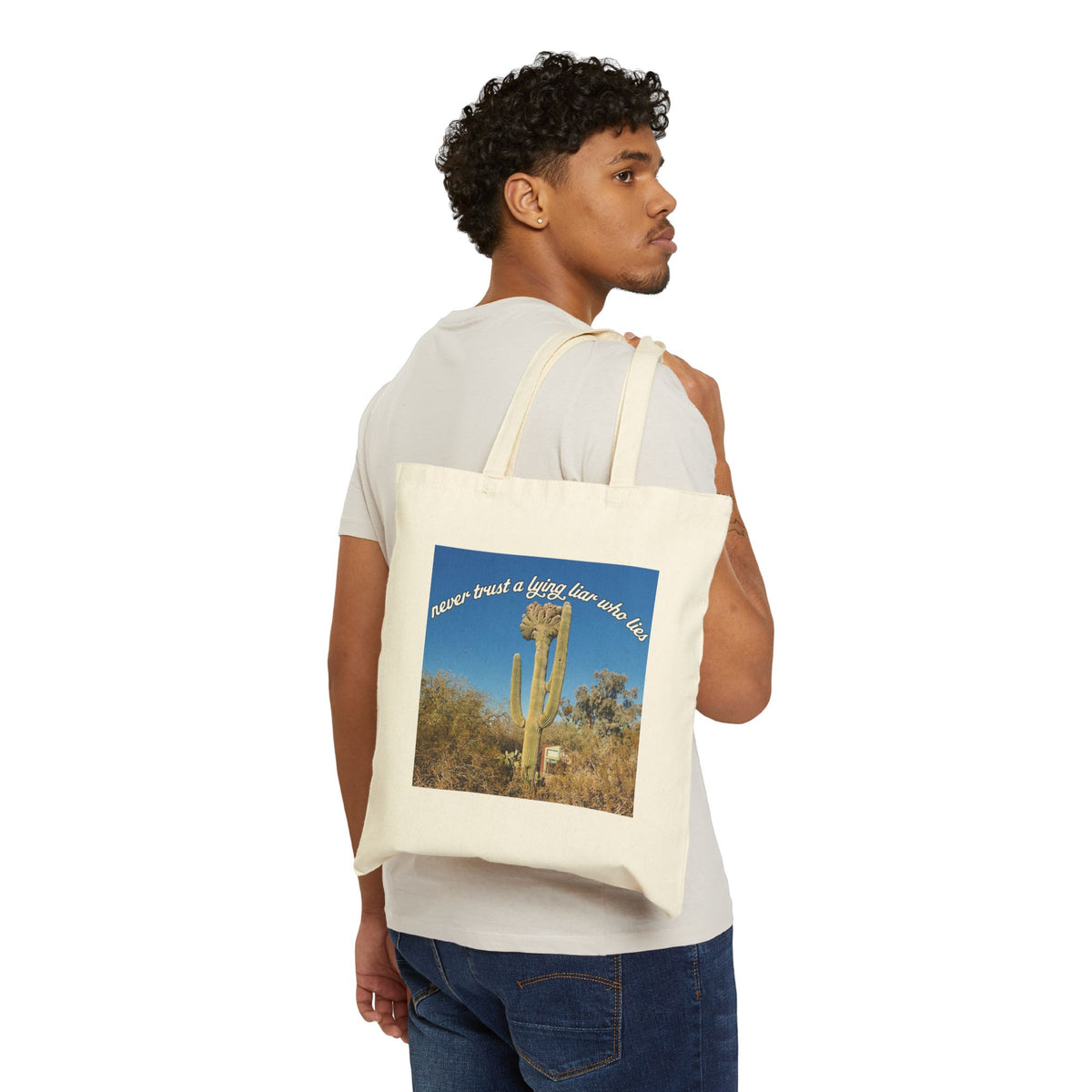 'Lying Liar Who Lies' Cotton Tote Bag