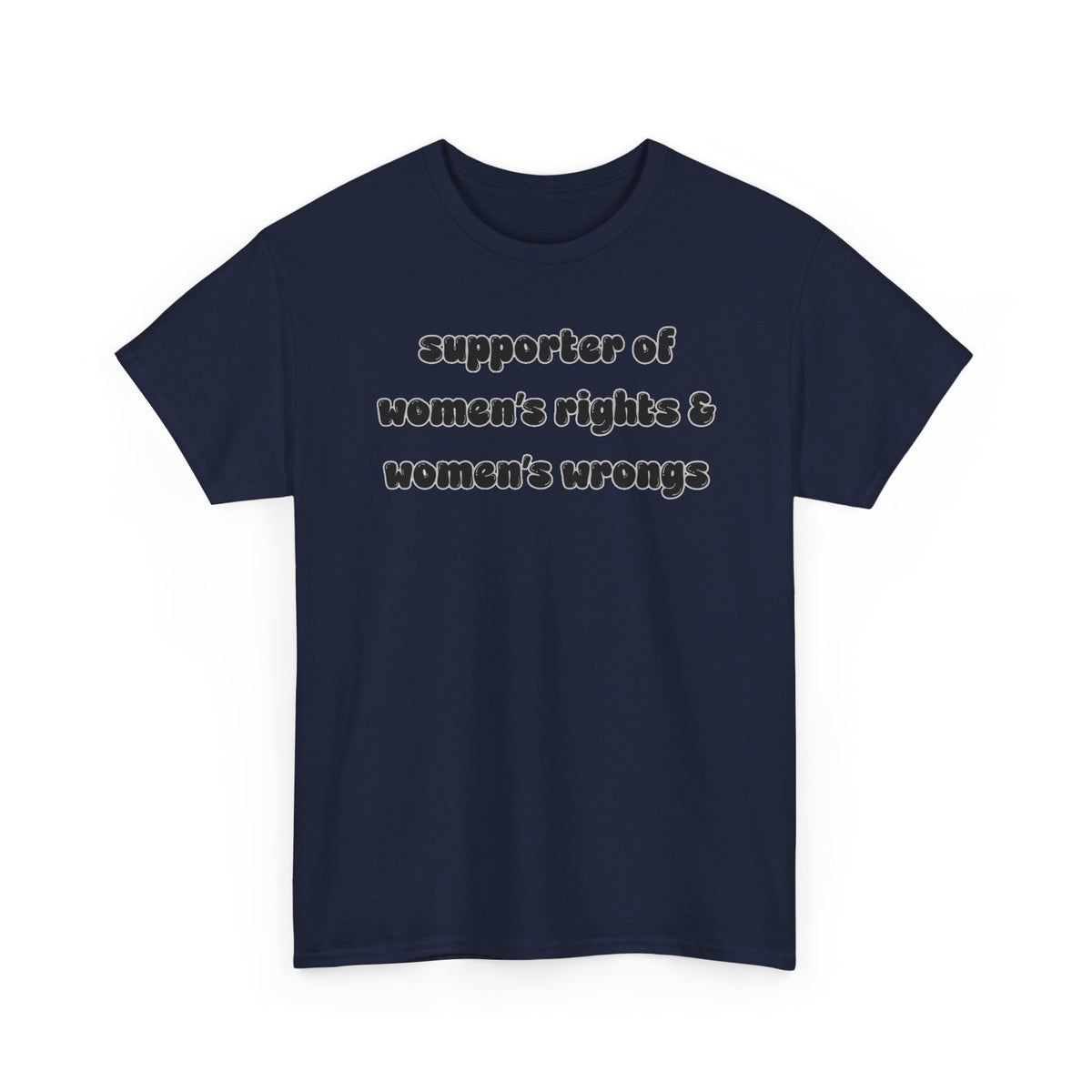 'Supporter Of Women's Rights & Women's Wrongs' Unisex Cotton Tee