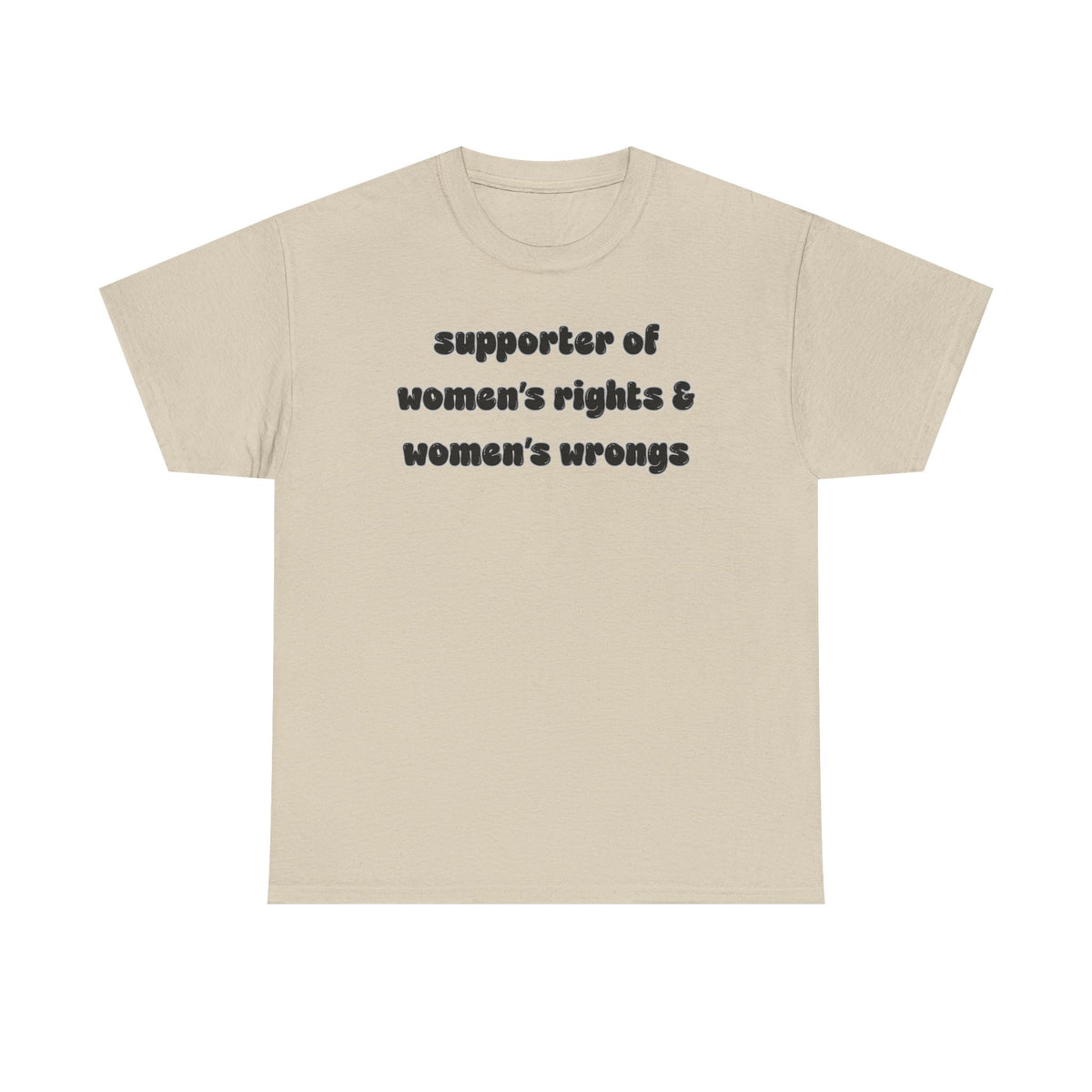 'Supporter Of Women's Rights & Women's Wrongs' Unisex Cotton Tee