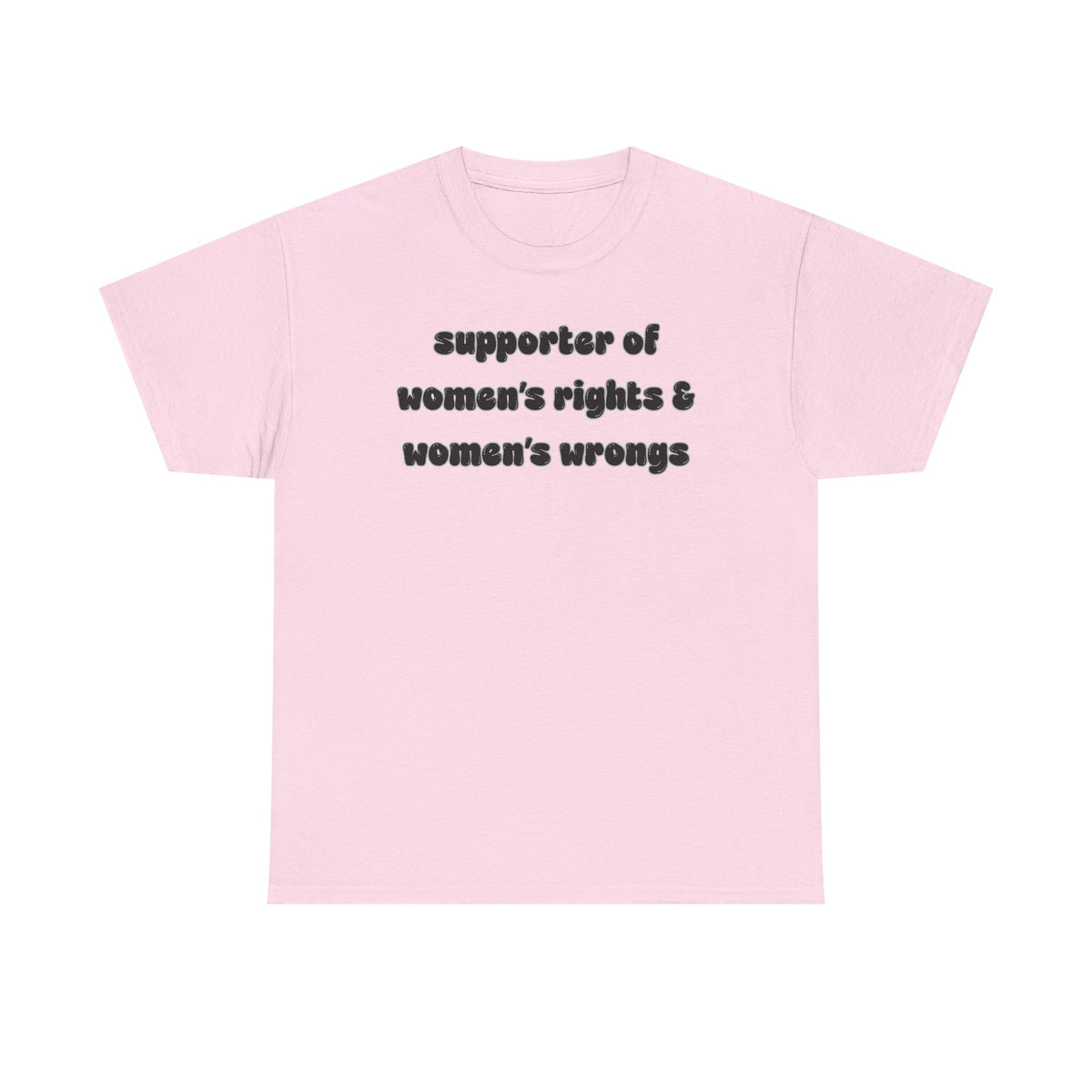 'Supporter Of Women's Rights & Women's Wrongs' Unisex Cotton Tee