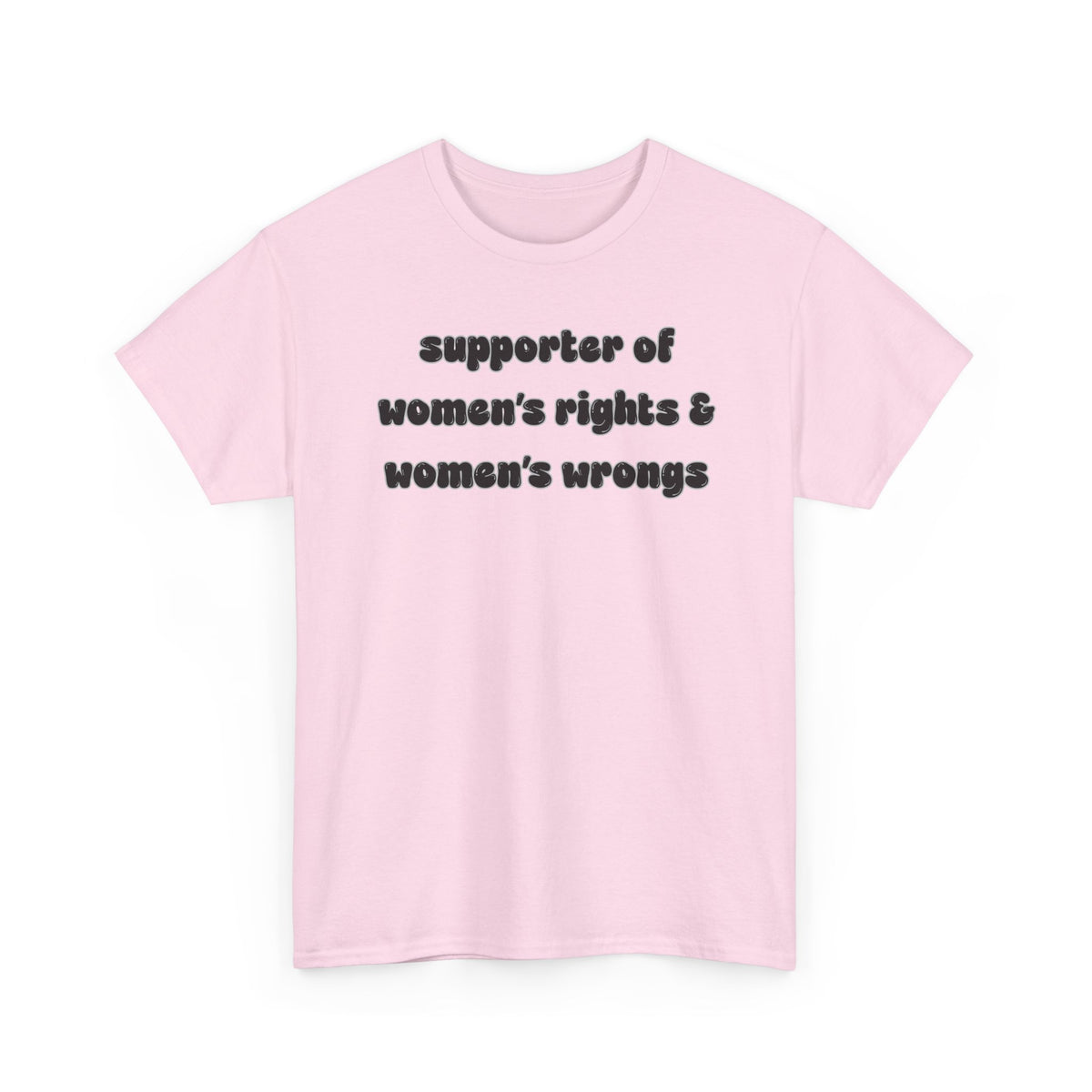 'Supporter Of Women's Rights & Women's Wrongs' Unisex Cotton Tee