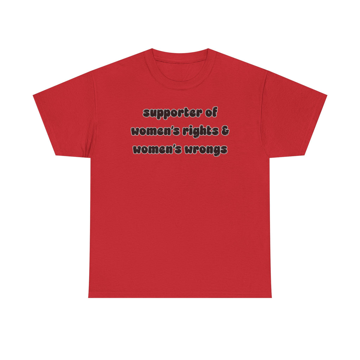 'Supporter Of Women's Rights & Women's Wrongs' Unisex Cotton Tee