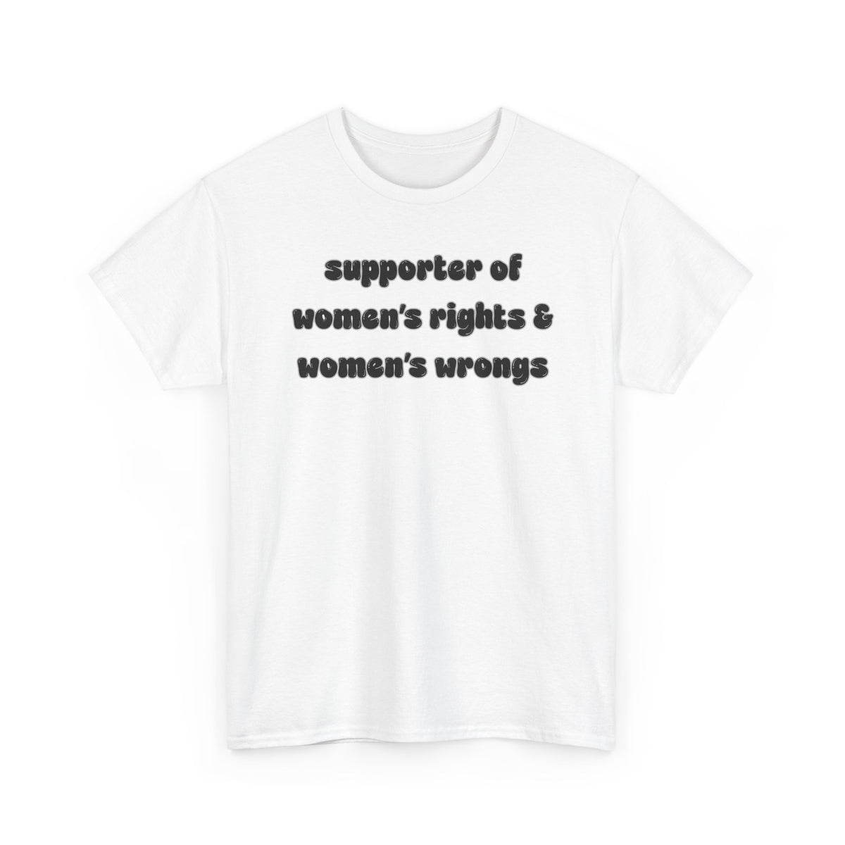 'Supporter Of Women's Rights & Women's Wrongs' Unisex Cotton Tee