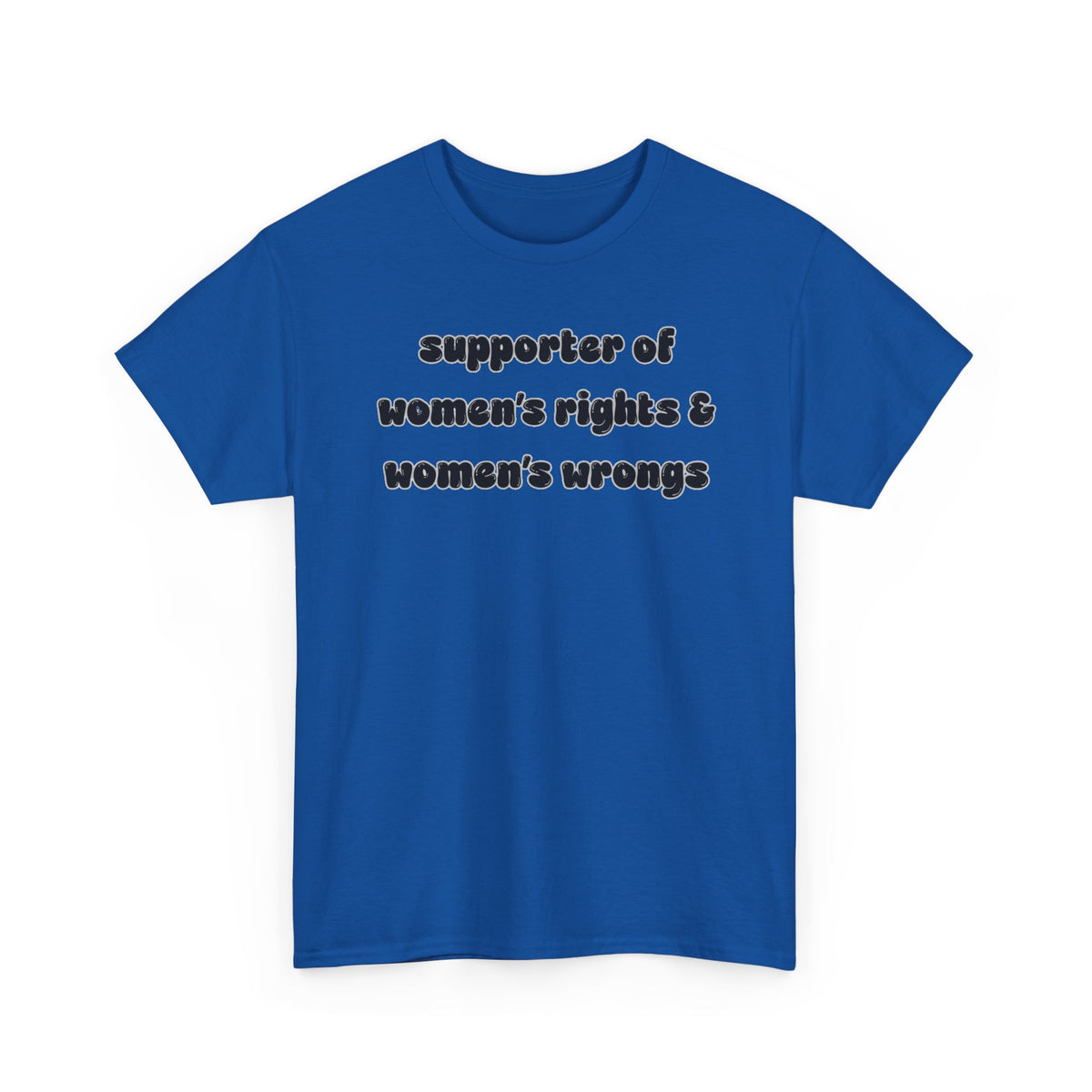 'Supporter Of Women's Rights & Women's Wrongs' Unisex Cotton Tee