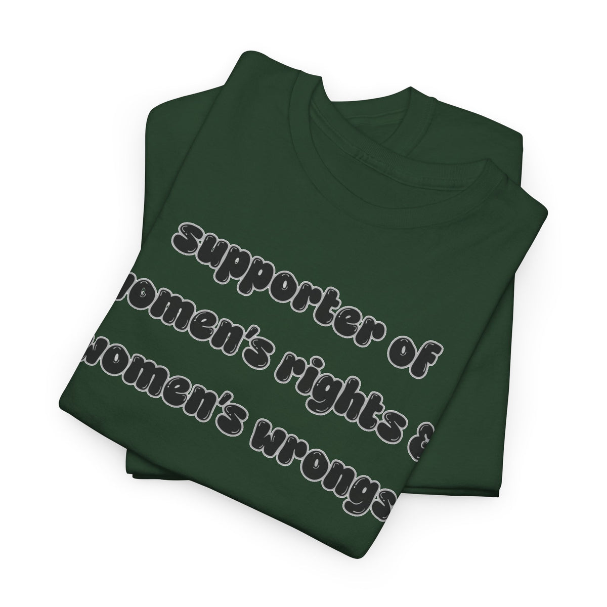 'Supporter Of Women's Rights & Women's Wrongs' Unisex Cotton Tee