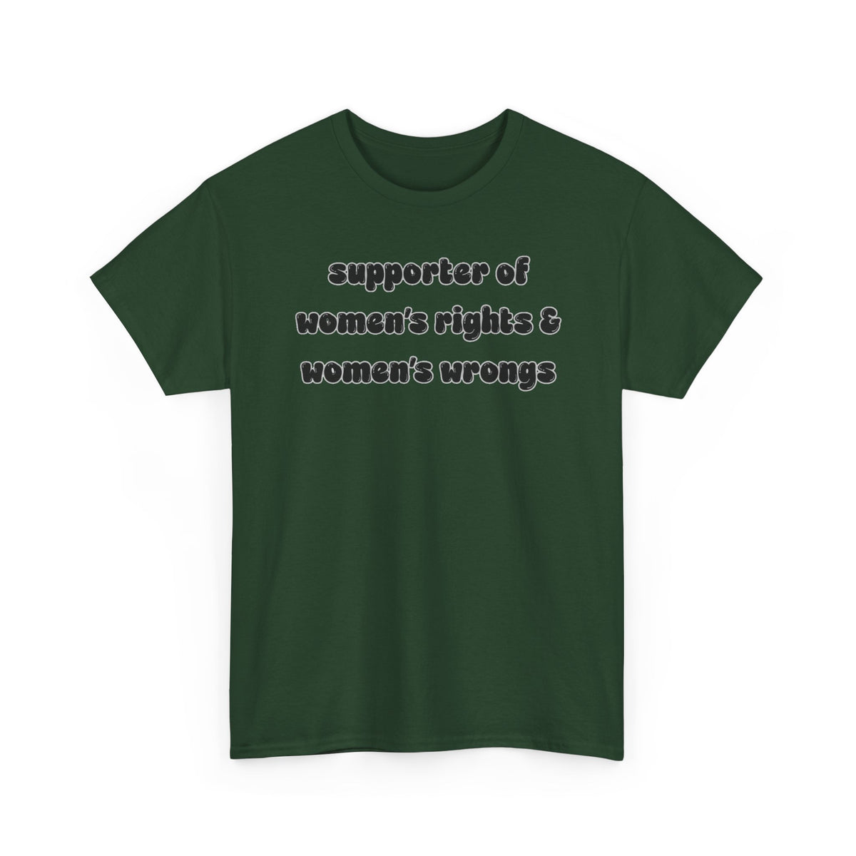 'Supporter Of Women's Rights & Women's Wrongs' Unisex Cotton Tee