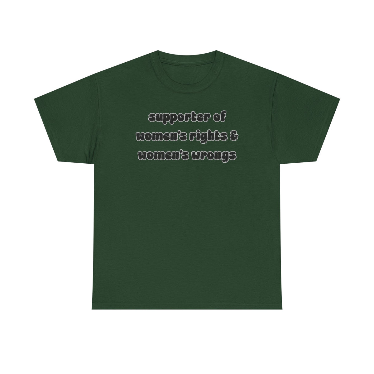 'Supporter Of Women's Rights & Women's Wrongs' Unisex Cotton Tee