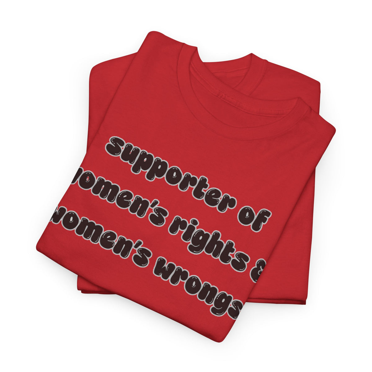 'Supporter Of Women's Rights & Women's Wrongs' Unisex Cotton Tee