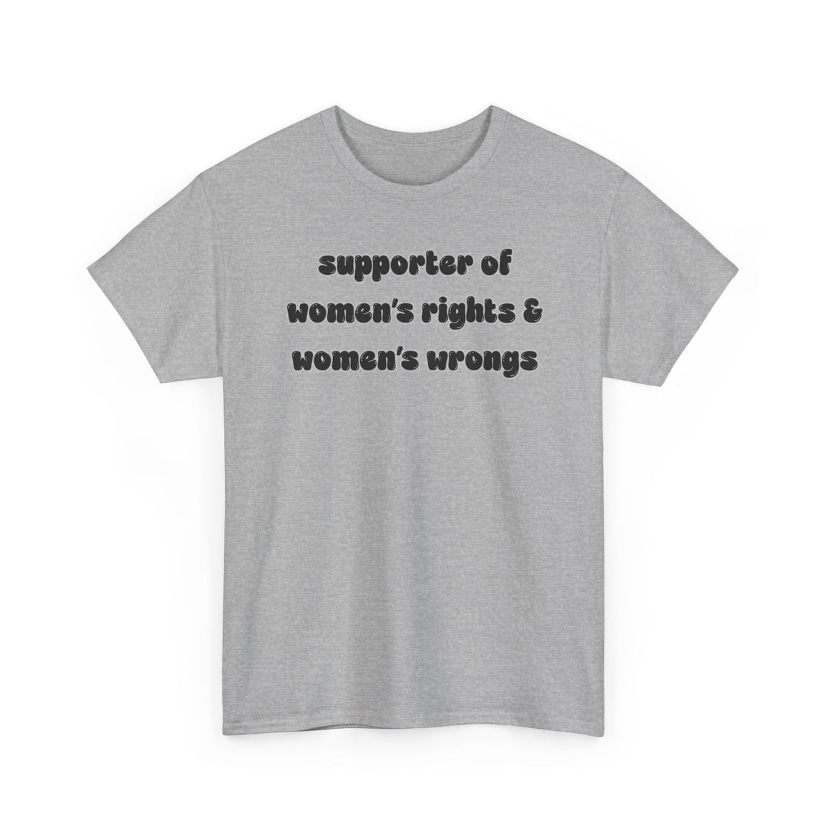 'Supporter Of Women's Rights & Women's Wrongs' Unisex Cotton Tee