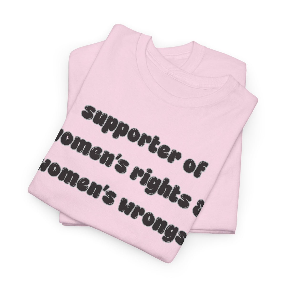 'Supporter Of Women's Rights & Women's Wrongs' Unisex Cotton Tee