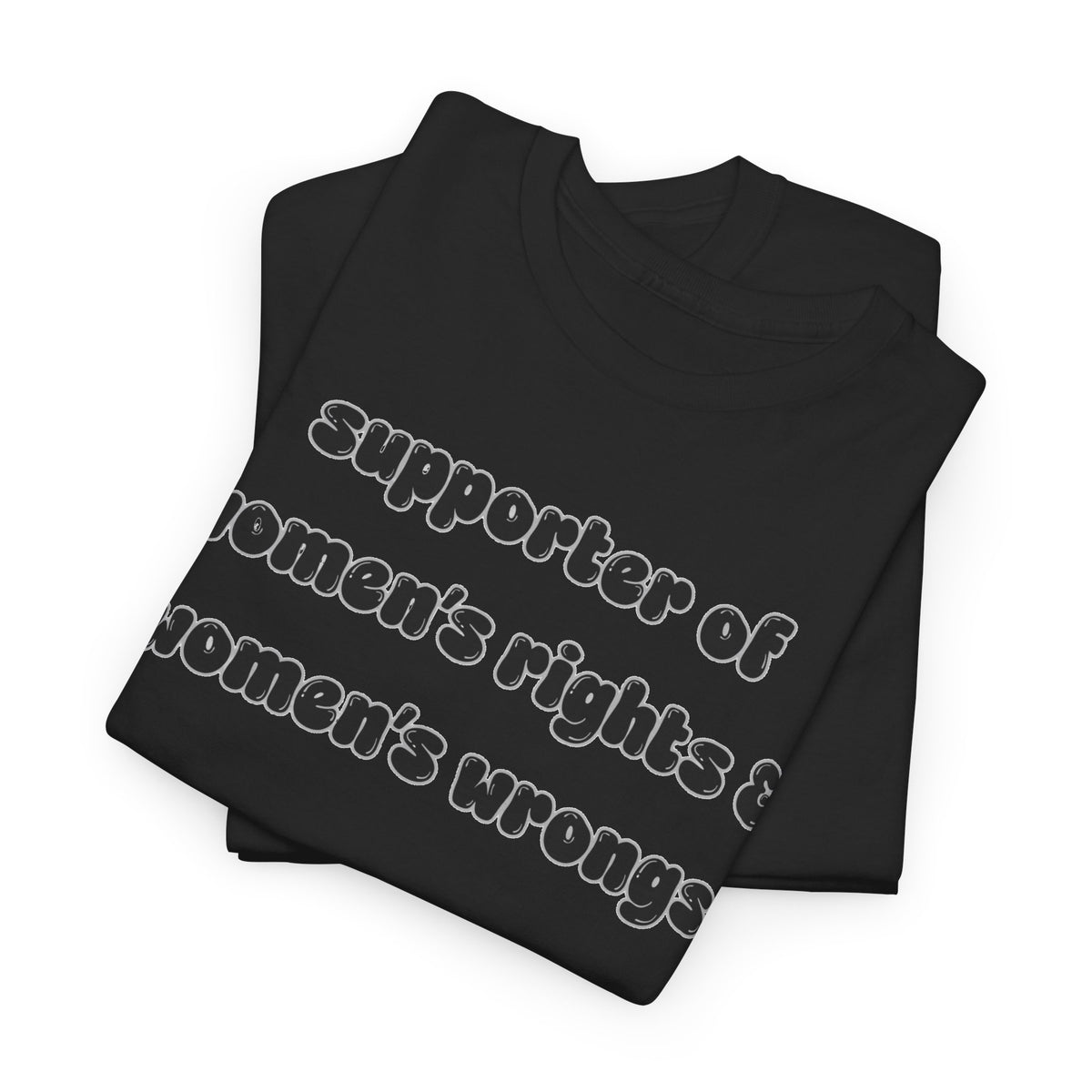 'Supporter Of Women's Rights & Women's Wrongs' Unisex Cotton Tee