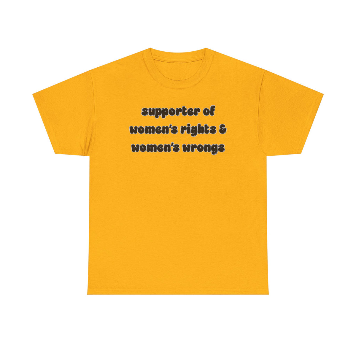 'Supporter Of Women's Rights & Women's Wrongs' Unisex Cotton Tee