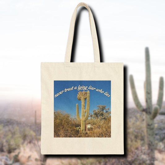 'Lying Liar Who Lies' Cotton Tote Bag