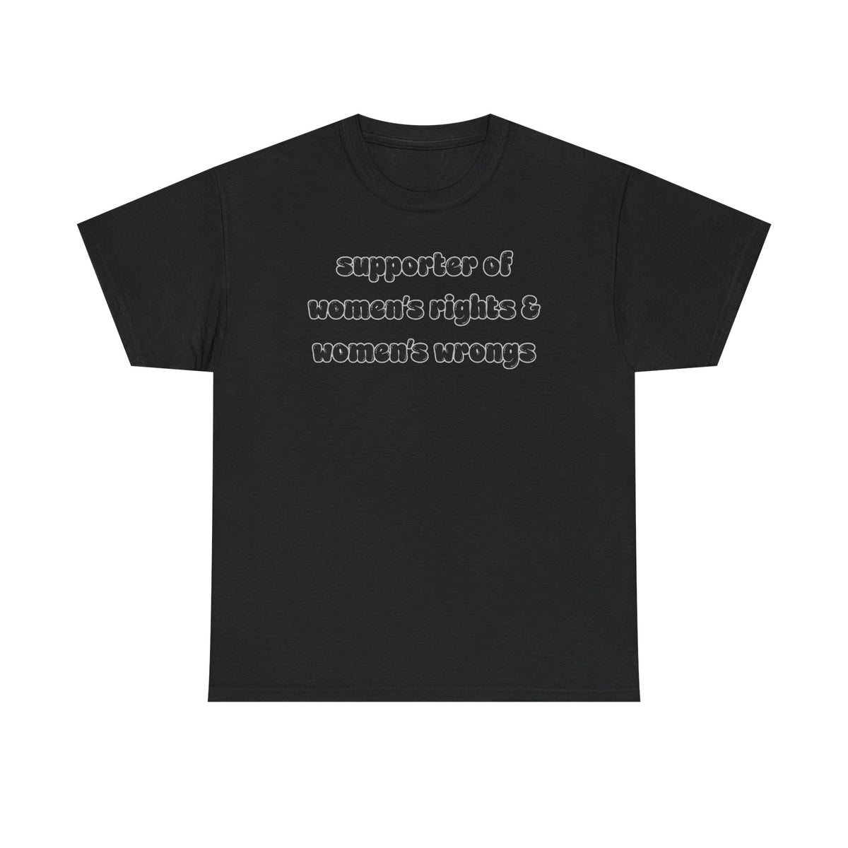 'Supporter Of Women's Rights & Women's Wrongs' Unisex Cotton Tee