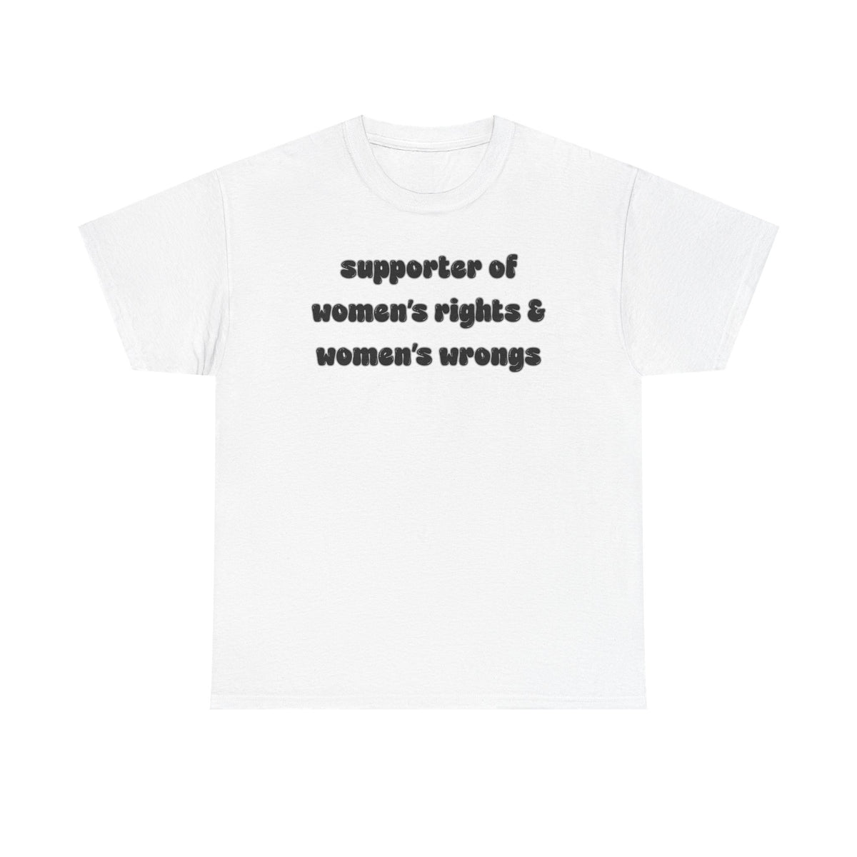 'Supporter Of Women's Rights & Women's Wrongs' Unisex Cotton Tee