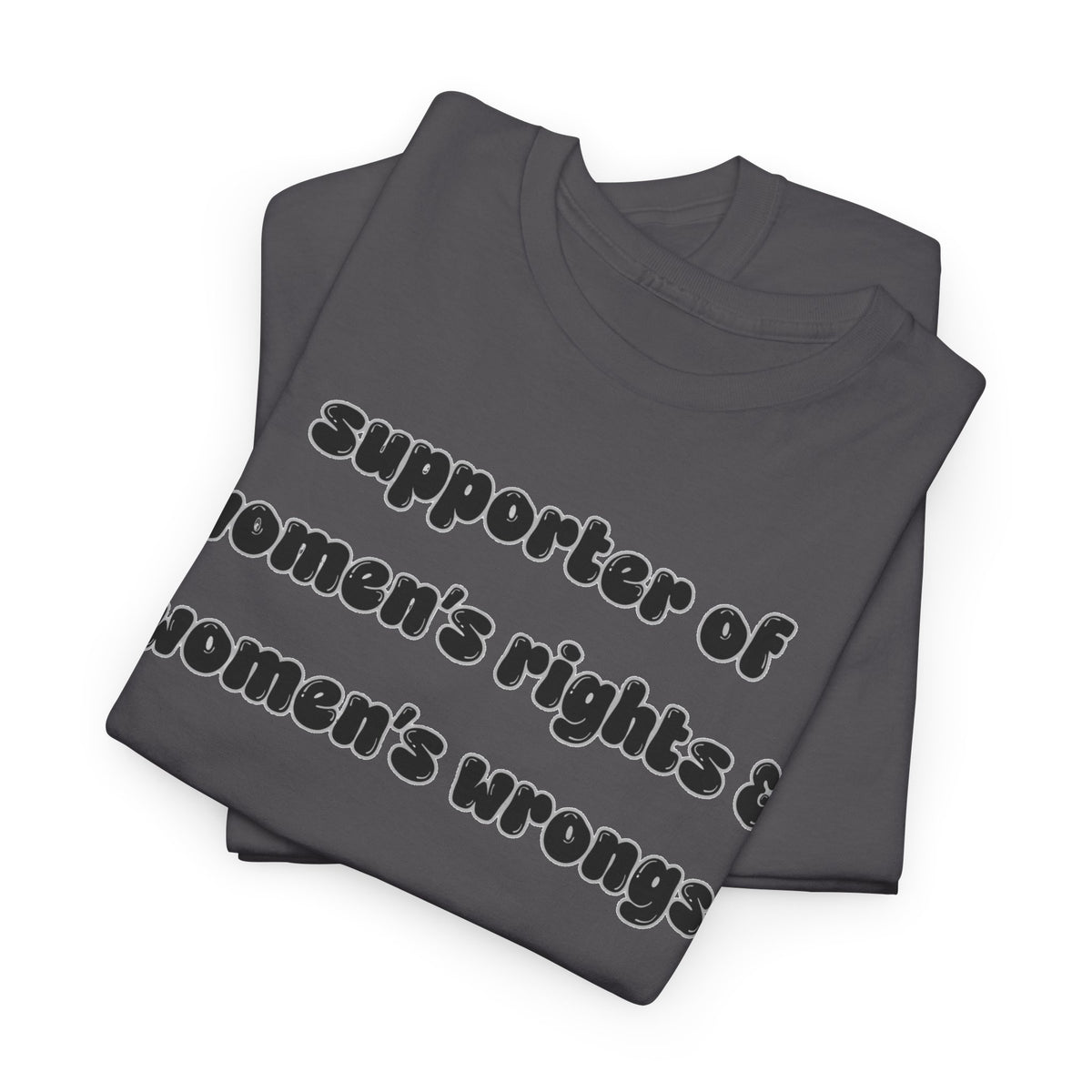 'Supporter Of Women's Rights & Women's Wrongs' Unisex Cotton Tee