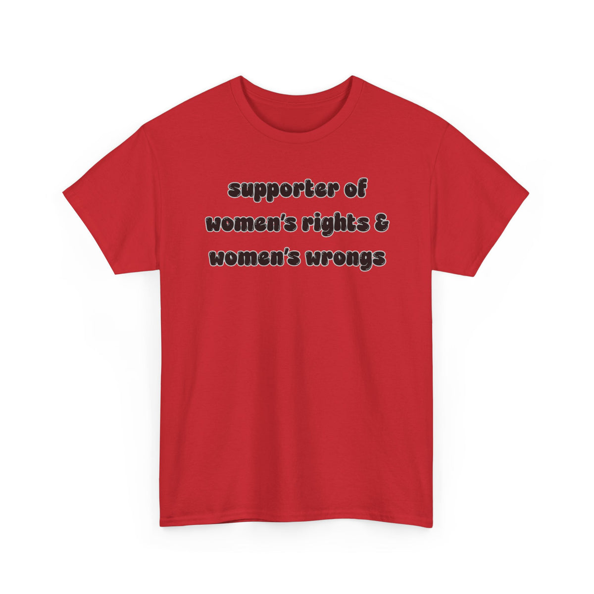 'Supporter Of Women's Rights & Women's Wrongs' Unisex Cotton Tee