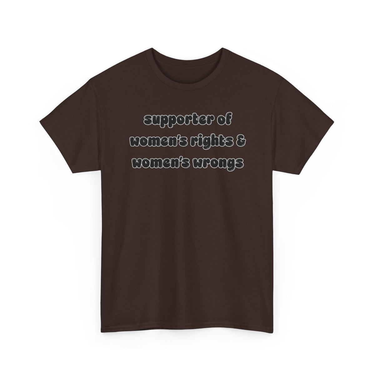'Supporter Of Women's Rights & Women's Wrongs' Unisex Cotton Tee