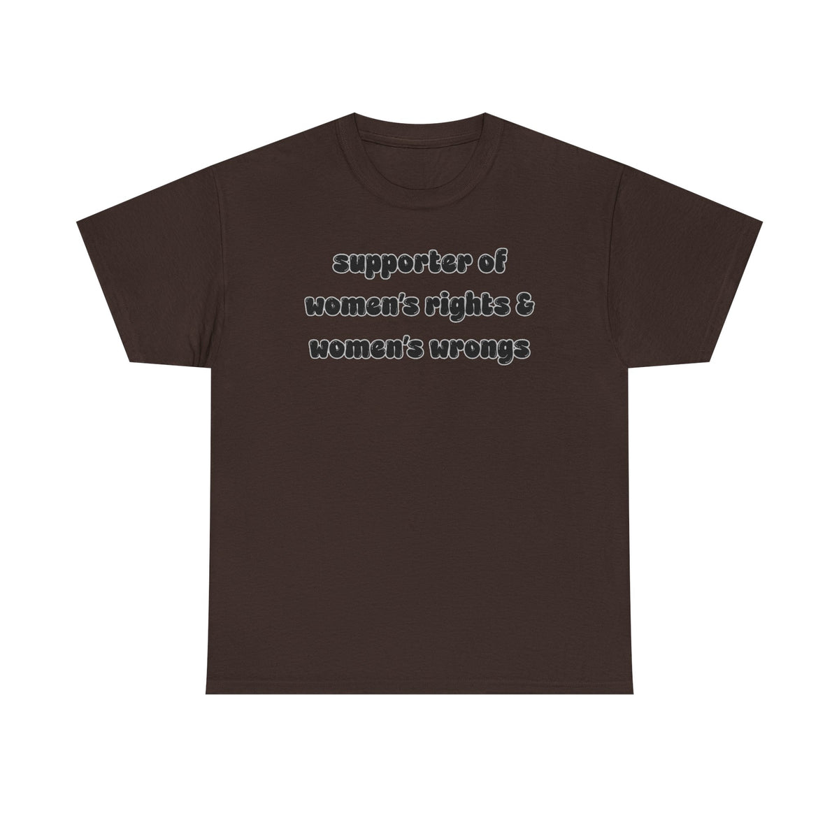 'Supporter Of Women's Rights & Women's Wrongs' Unisex Cotton Tee