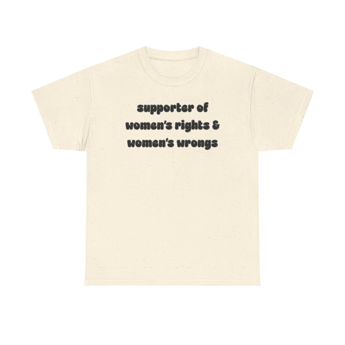 'Supporter Of Women's Rights & Women's Wrongs' Unisex Cotton Tee