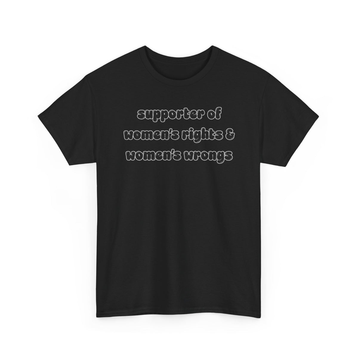 'Supporter Of Women's Rights & Women's Wrongs' Unisex Cotton Tee