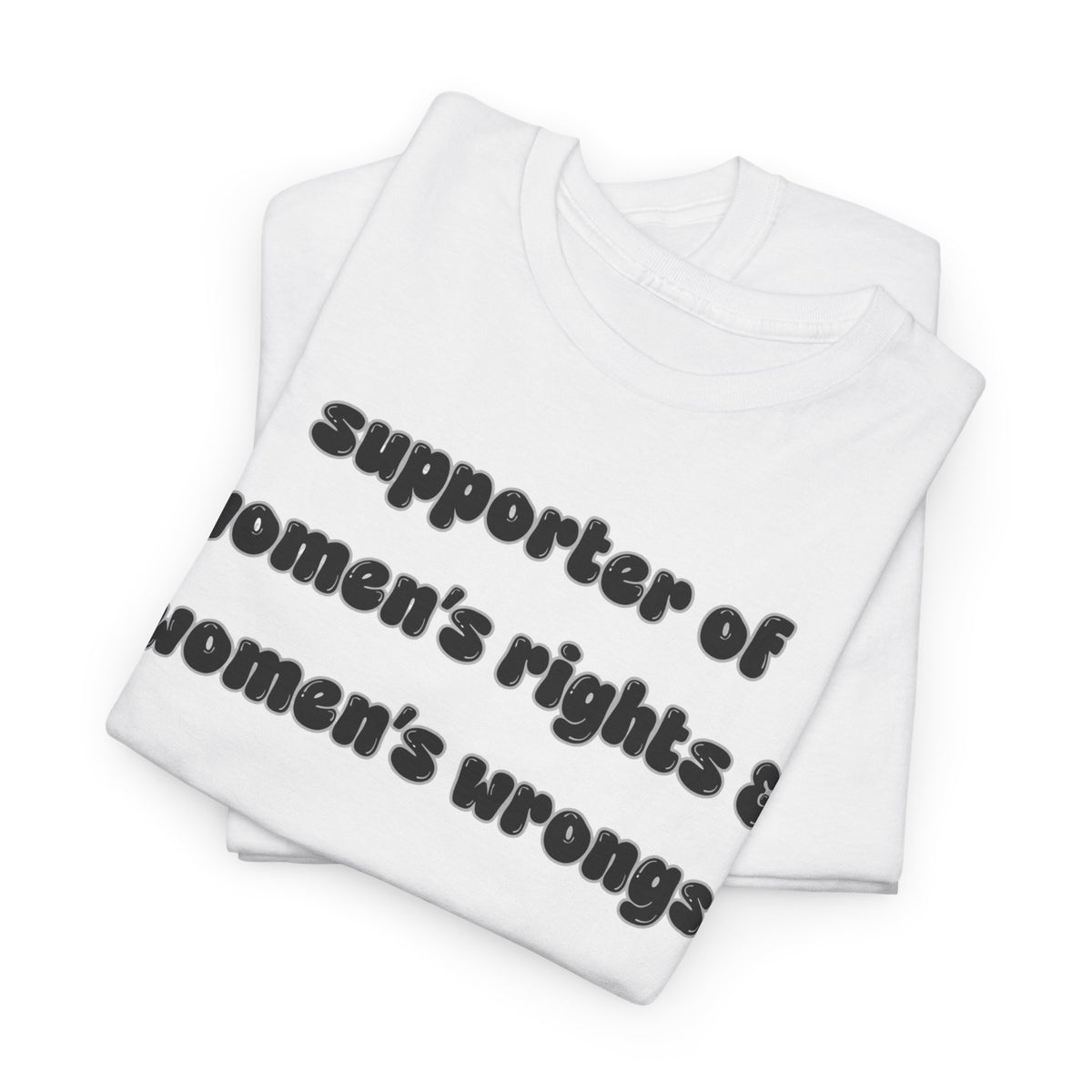 'Supporter Of Women's Rights & Women's Wrongs' Unisex Cotton Tee