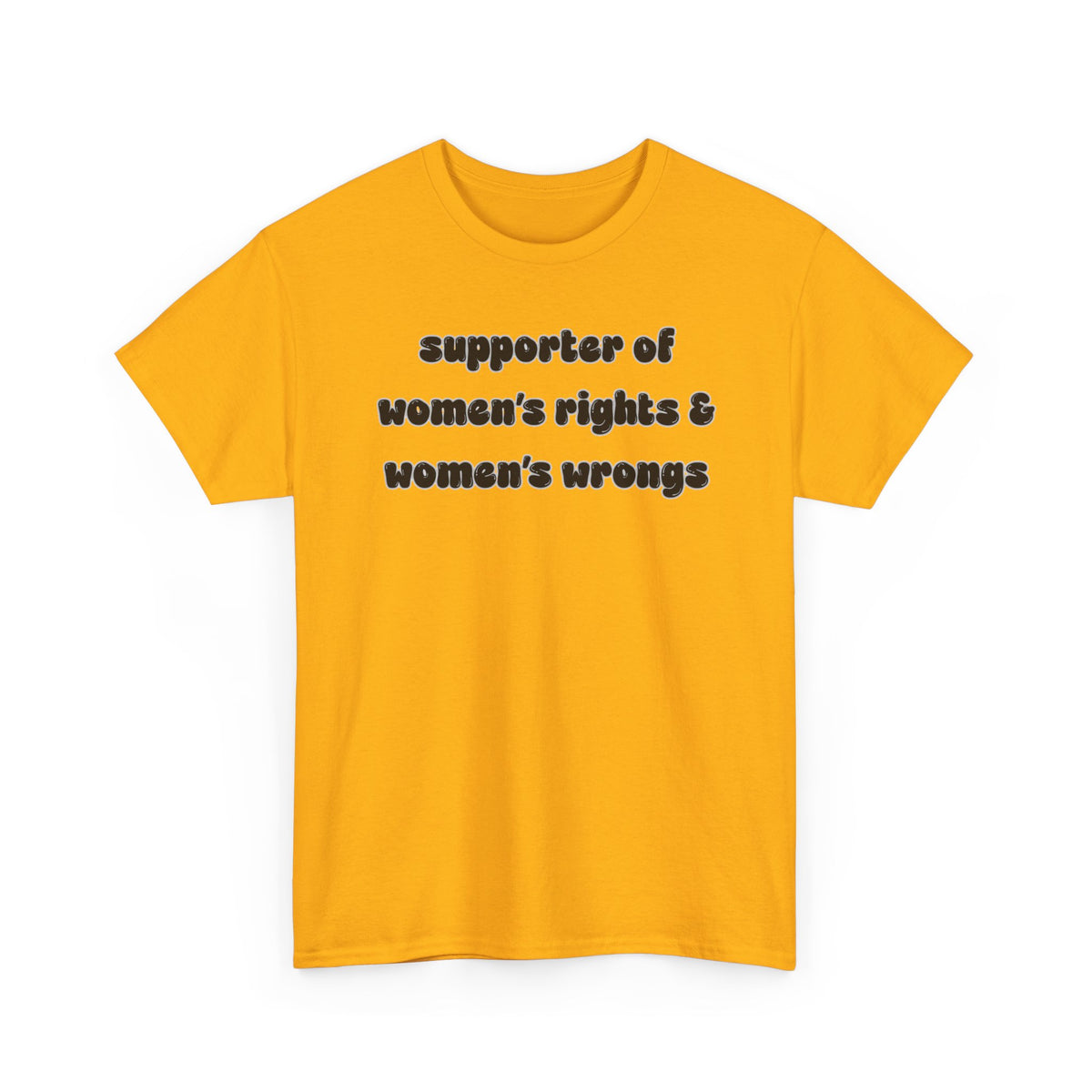 'Supporter Of Women's Rights & Women's Wrongs' Unisex Cotton Tee