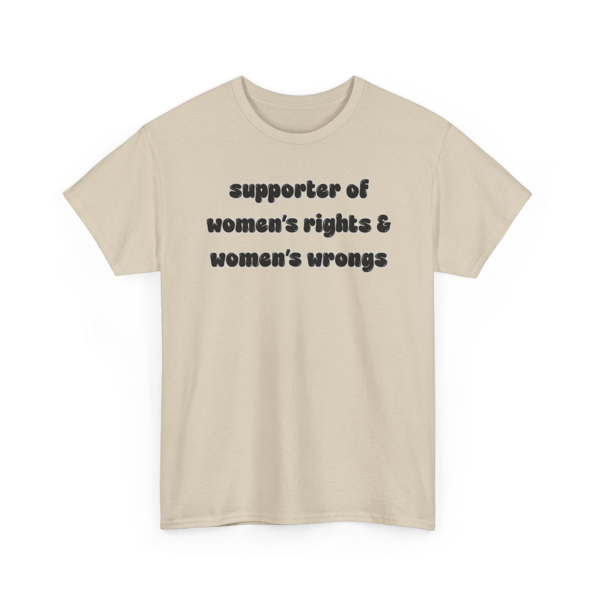 'Supporter Of Women's Rights & Women's Wrongs' Unisex Cotton Tee