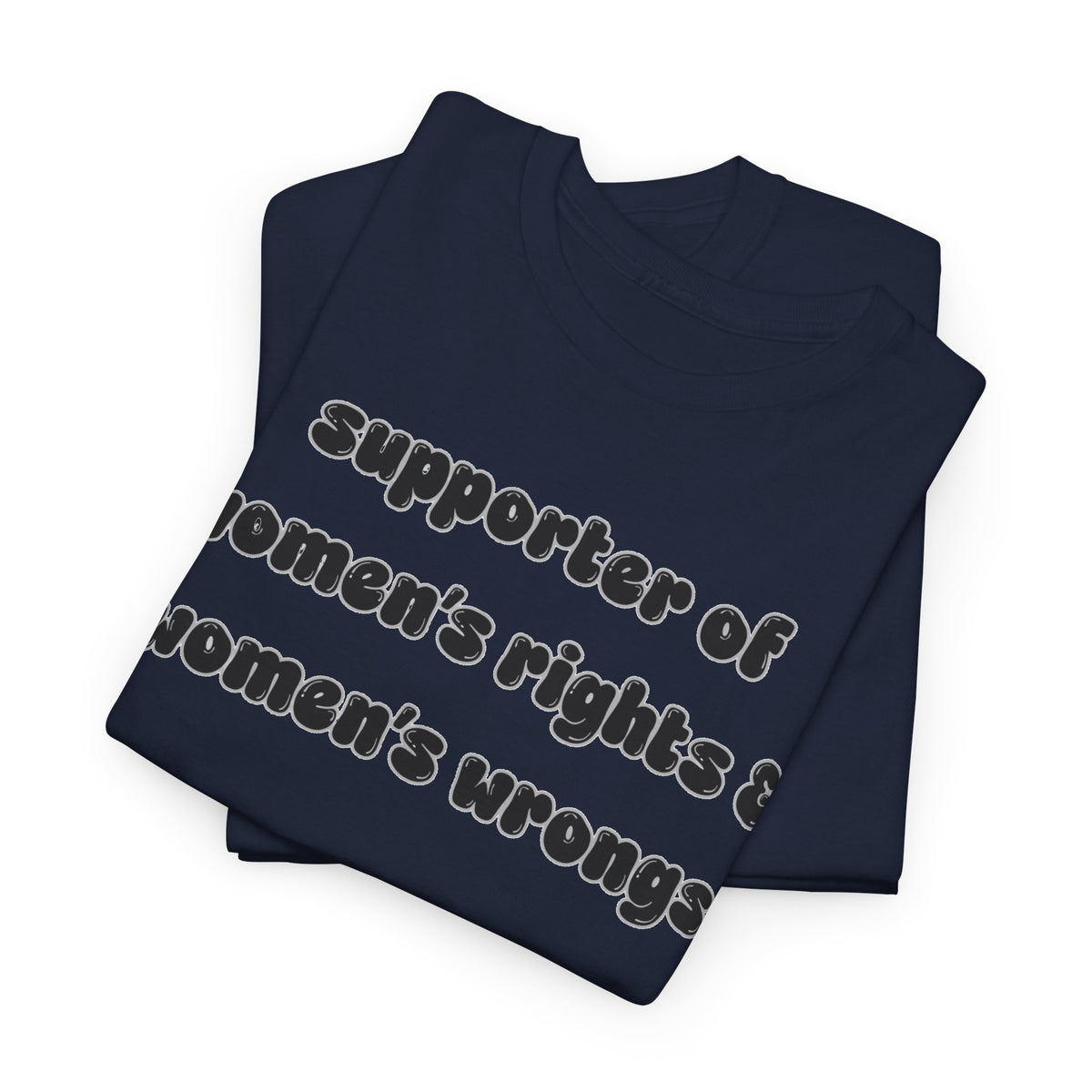 'Supporter Of Women's Rights & Women's Wrongs' Unisex Cotton Tee
