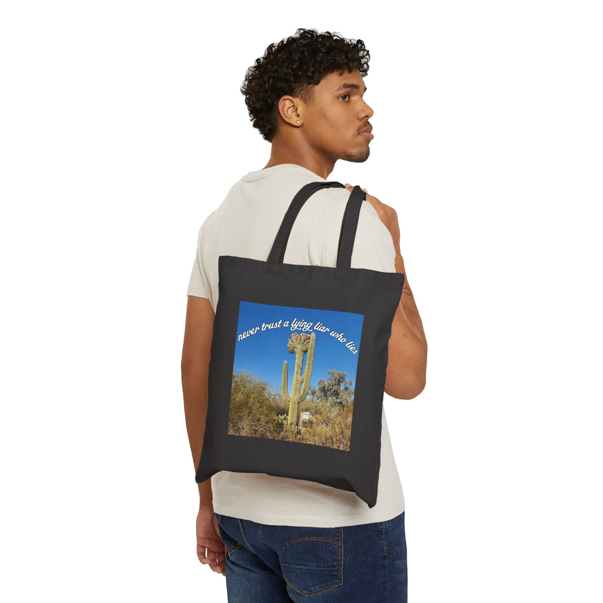 'Lying Liar Who Lies' Cotton Tote Bag