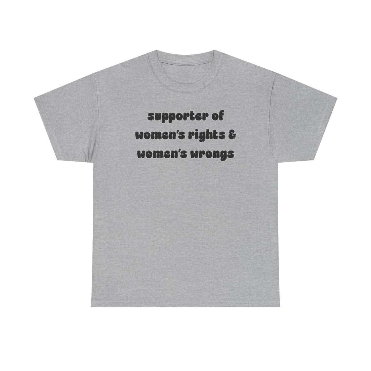 'Supporter Of Women's Rights & Women's Wrongs' Unisex Cotton Tee