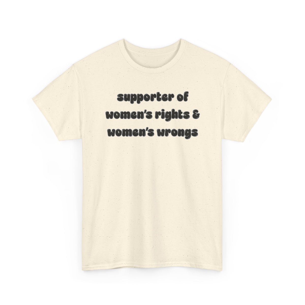 'Supporter Of Women's Rights & Women's Wrongs' Unisex Cotton Tee