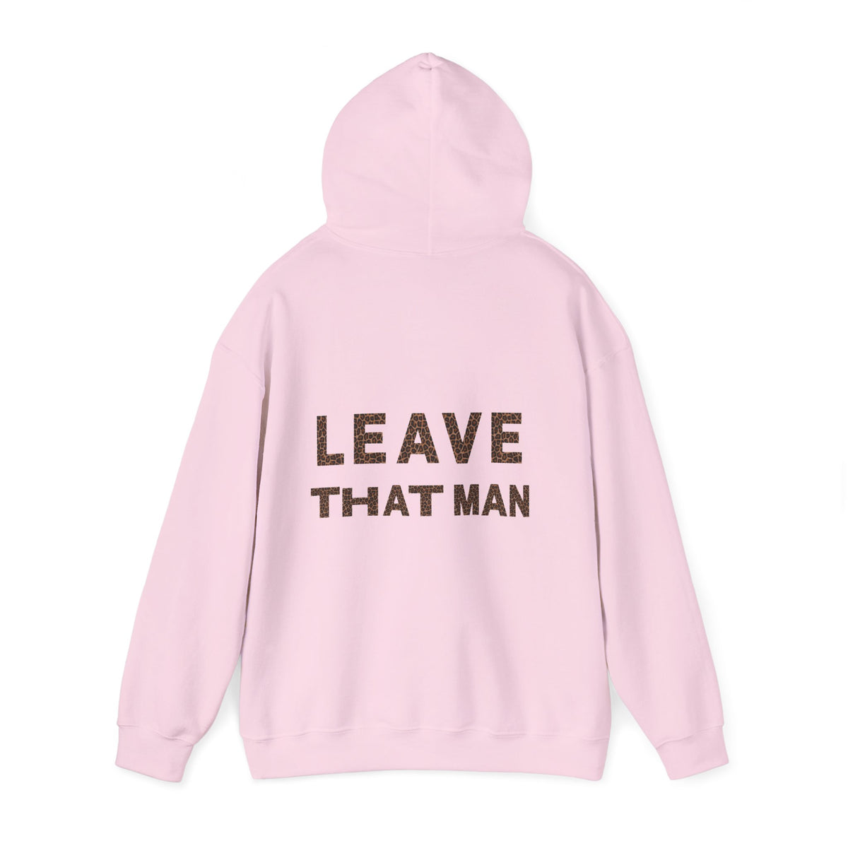 Leopard Print 'Leave That Man' Hooded Sweater